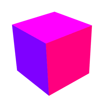 A profile image of a pink and purple 3d cube
